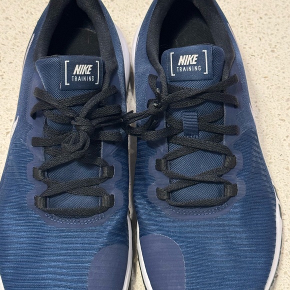 Nike Flex Control 4 Athletic Running Sneakers Size 9 Mens Midnight Navy Black - Picture 2 of 9